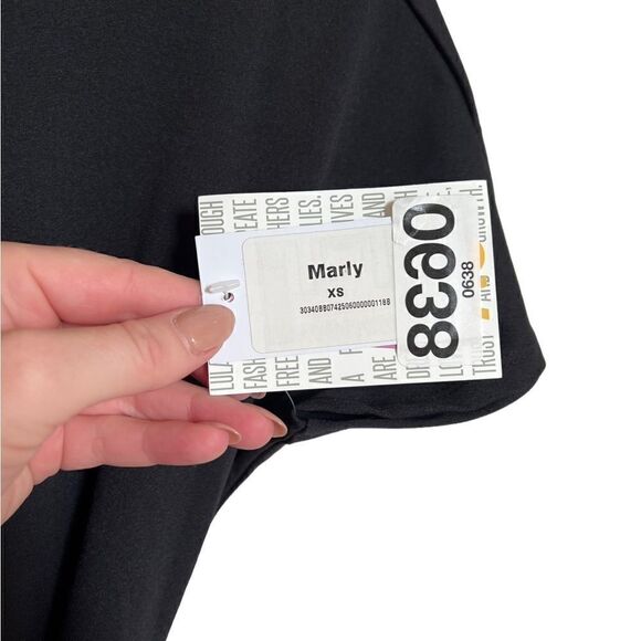 LuLaRoe Solid Black Marley Dress Size XS NWT - Picture 4 of 6